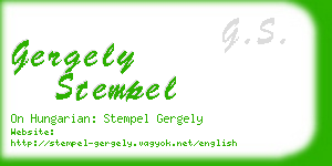 gergely stempel business card